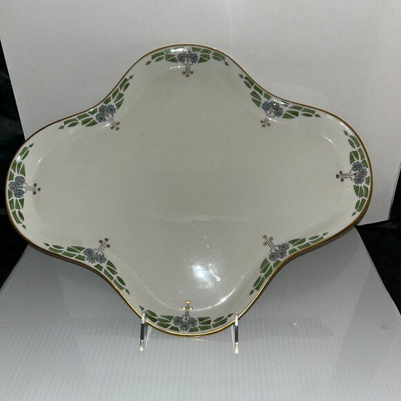 Limoges, Antique L. & C. Limoges, Quatrefoil Porcelain Platter - Picture 1 of 9